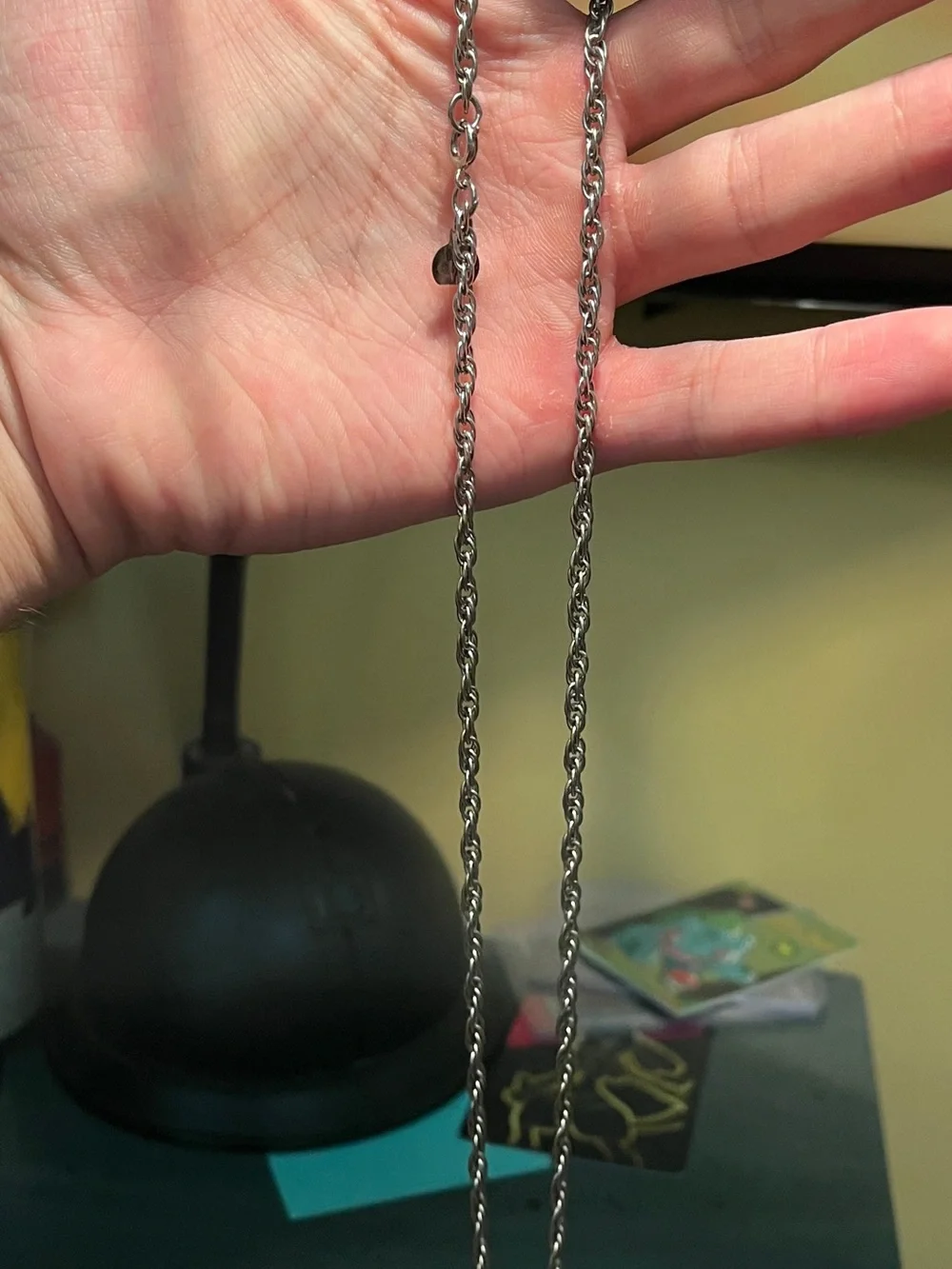 Thick Sterling-Style Silver Chain Necklace - Classic Rope Link